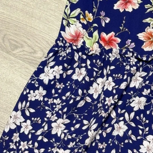 Studio B Summer Dress Blue Long Floral NWT XL - Picture 5 of 13